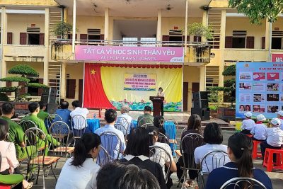 TRƯỜNG THCS NINH CƯỜNG PHỐI HỢP VỚI CÔNG AN XÃ NINH CƯỜNG TỔ CHỨC BUỔI HOẠT ĐỘNG NGOẠI KHÓA VỚI CHỦ ĐỀ “TUYÊN TRUYỀN PHÁP LUẬT, AN TOÀN GIAO THÔNG, PHÒNG CHỐNG MA TÚY VÀ PHÒNG CHÁY CHỮA CHÁY”.