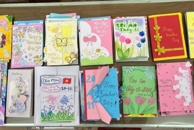 TRƯỜNG THCS NINH CƯỜNG TỔ CHỨC CUỘC THI THIẾT KẾ THIỆP CHÚC MỪNG NGÀY NHÀ GIÁO VIỆT NAM 20/11