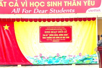 LIÊN ĐỘI TRƯỜNG THCS NINH CƯỜNG TỔ CHỨC SINH HOẠT DƯỚI CỜ CHỦ ĐIỂM “MỪNG ĐẢNG – MỪNG XUÂN” KỶ NIỆM 96 NĂM NGÀY THÀNH LẬP ĐẢNG CỘNG SẢN VIỆT NAM (03/02/1930 – 03/02/2026)