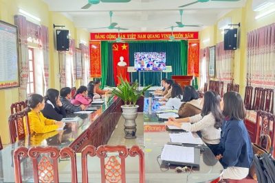 TRƯỜNG THCS NINH CƯỜNG THAM DỰ HỘI NGHỊ TRỰC TUYẾN NGHIÊN CỨU, HỌC TẬP, QUÁN TRIỆT VÀ TRIỂN KHAI THỰC HIỆN NGHỊ QUYẾT ĐẠI HỘI LẦN THỨ XIV CỦA ĐẢNG